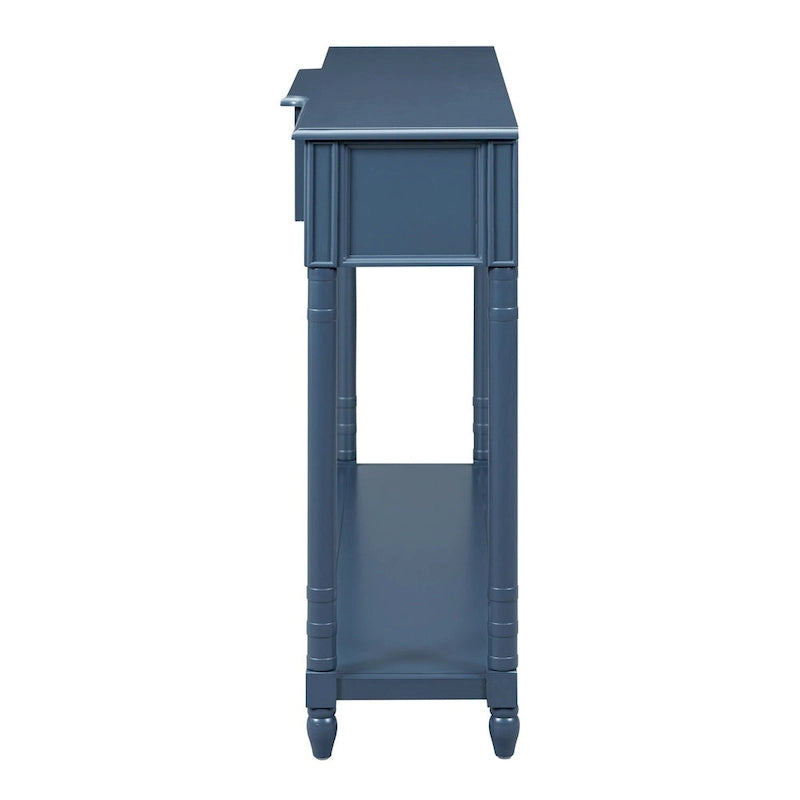 Console pour entrée avec tiroirs saillants et étagère