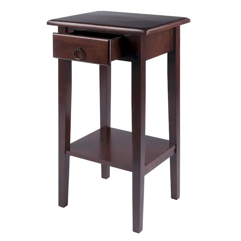 Guéridon d'appoint, Noyer - 17L x 14P x 29,50H