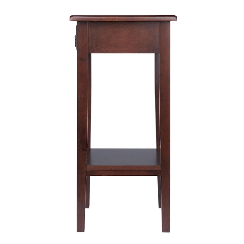Guéridon d'appoint, Noyer - 17L x 14P x 29,50H