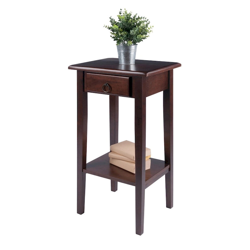 Guéridon d'appoint, Noyer - 17L x 14P x 29,50H