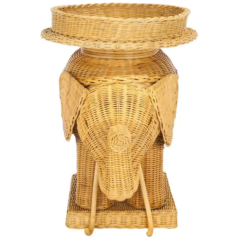 Table d'appoint naturelle avec rangement - 25 x 17,5 x 21,5 - 25 larg. x 18 prof. x 22 haut.