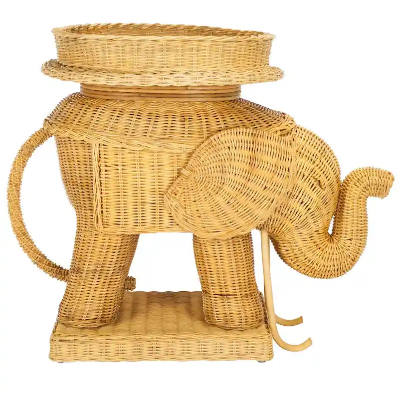 Table d'appoint naturelle avec rangement - 25 x 17,5 x 21,5 - 25 larg. x 18 prof. x 22 haut.