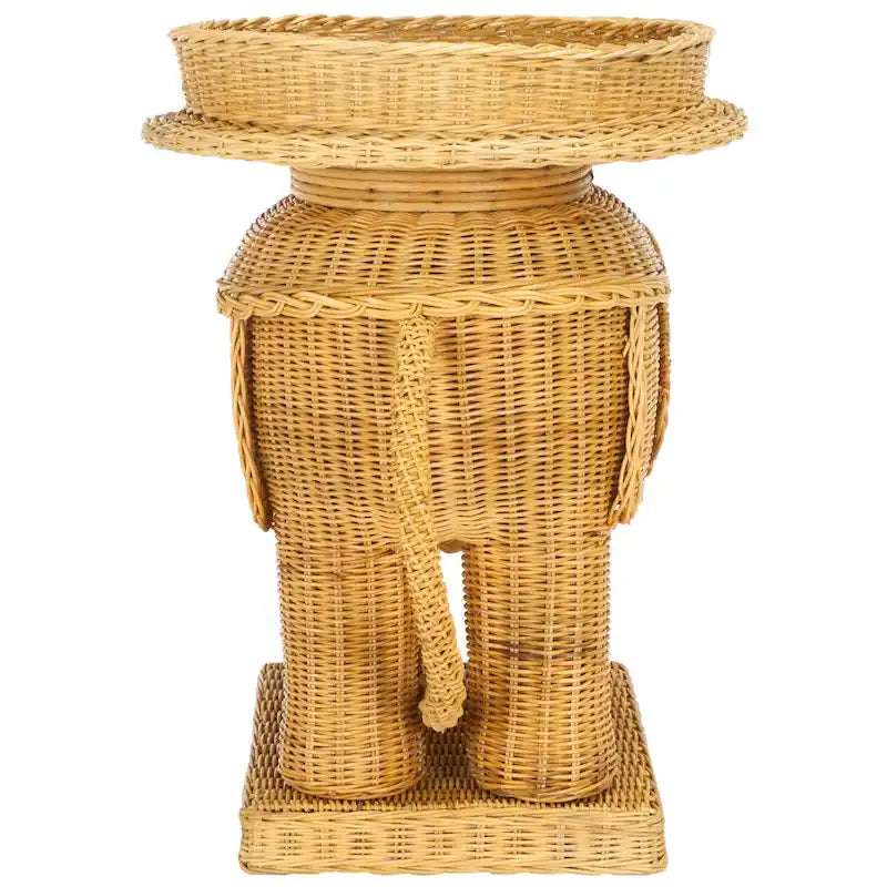 Table d'appoint naturelle avec rangement - 25 x 17,5 x 21,5 - 25 larg. x 18 prof. x 22 haut.