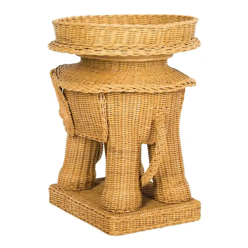 Table d'appoint naturelle avec rangement - 25 x 17,5 x 21,5 - 25 larg. x 18 prof. x 22 haut.