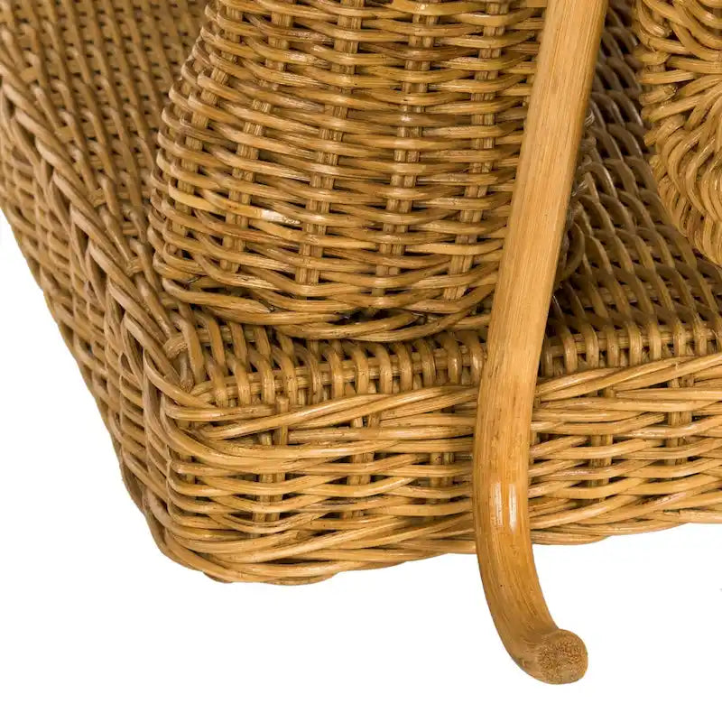 Table d'appoint naturelle avec rangement - 25 x 17,5 x 21,5 - 25 larg. x 18 prof. x 22 haut.
