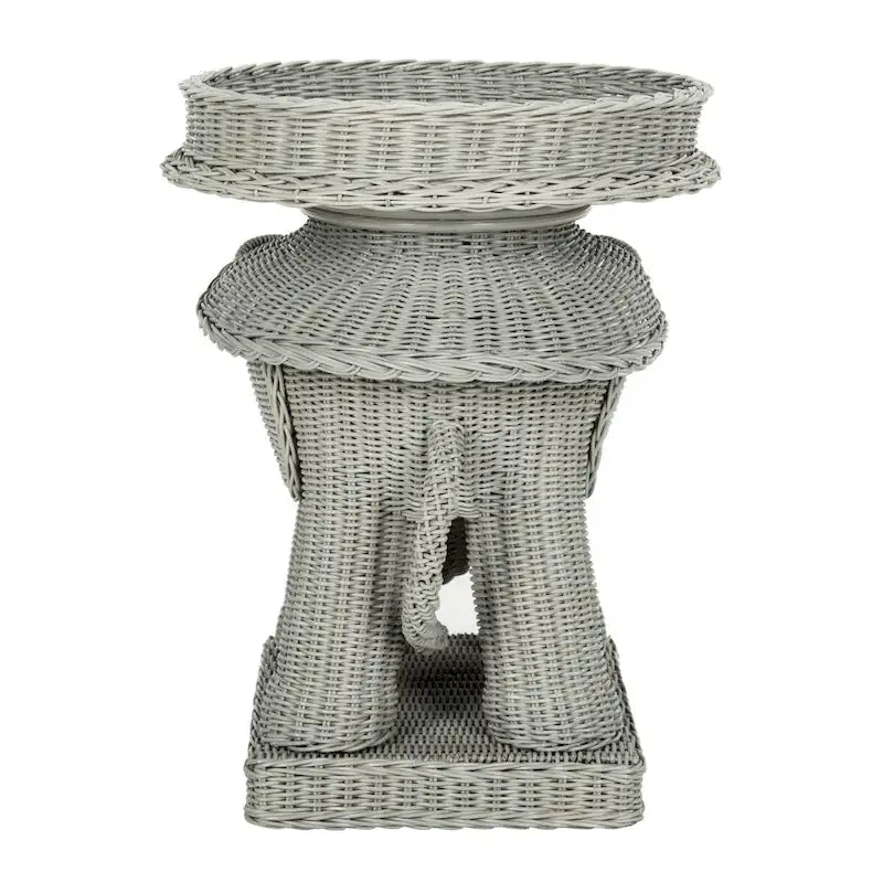 Table d'appoint naturelle avec rangement - 25 x 17,5 x 21,5 - 25 larg. x 18 prof. x 22 haut.