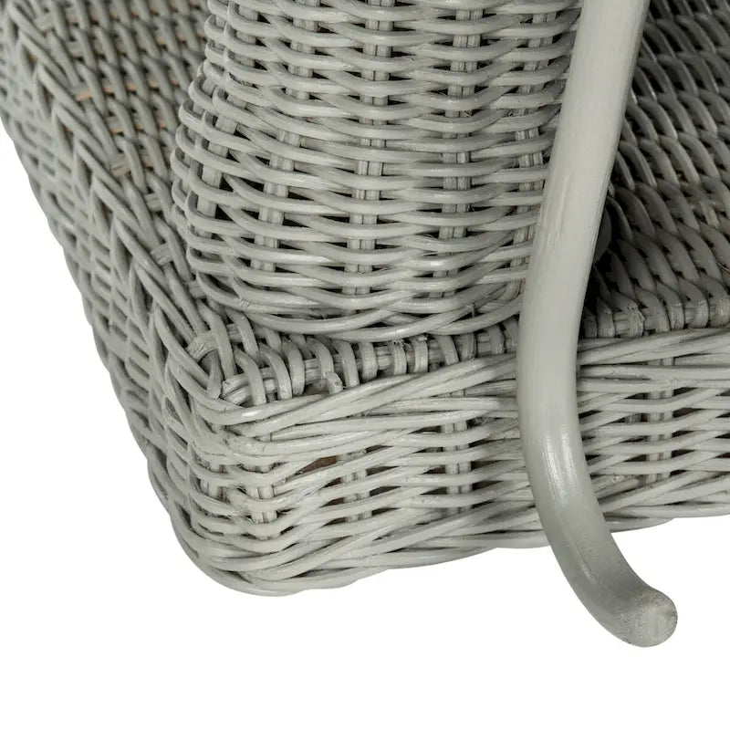 Table d'appoint naturelle avec rangement - 25 x 17,5 x 21,5 - 25 larg. x 18 prof. x 22 haut.