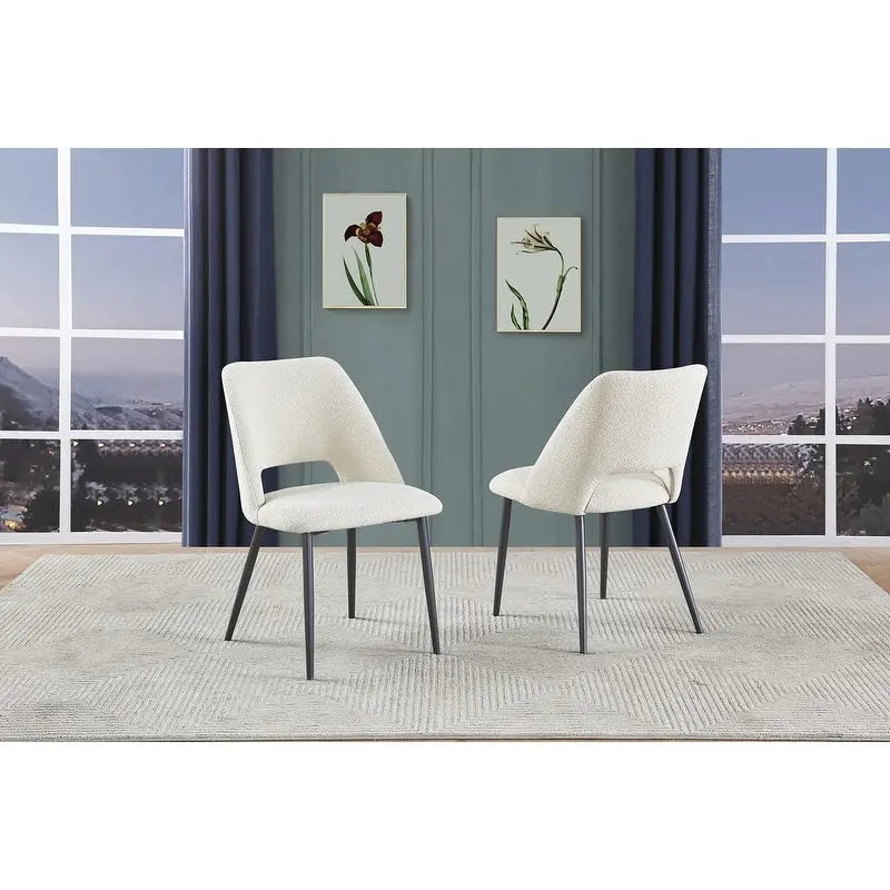 Lot de 2 chaises d'appoint rembourrées
