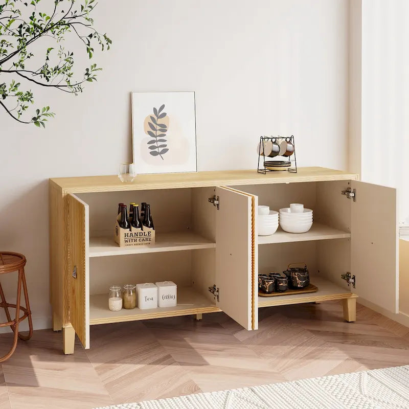Buffet bas 4 portes pour salle à manger