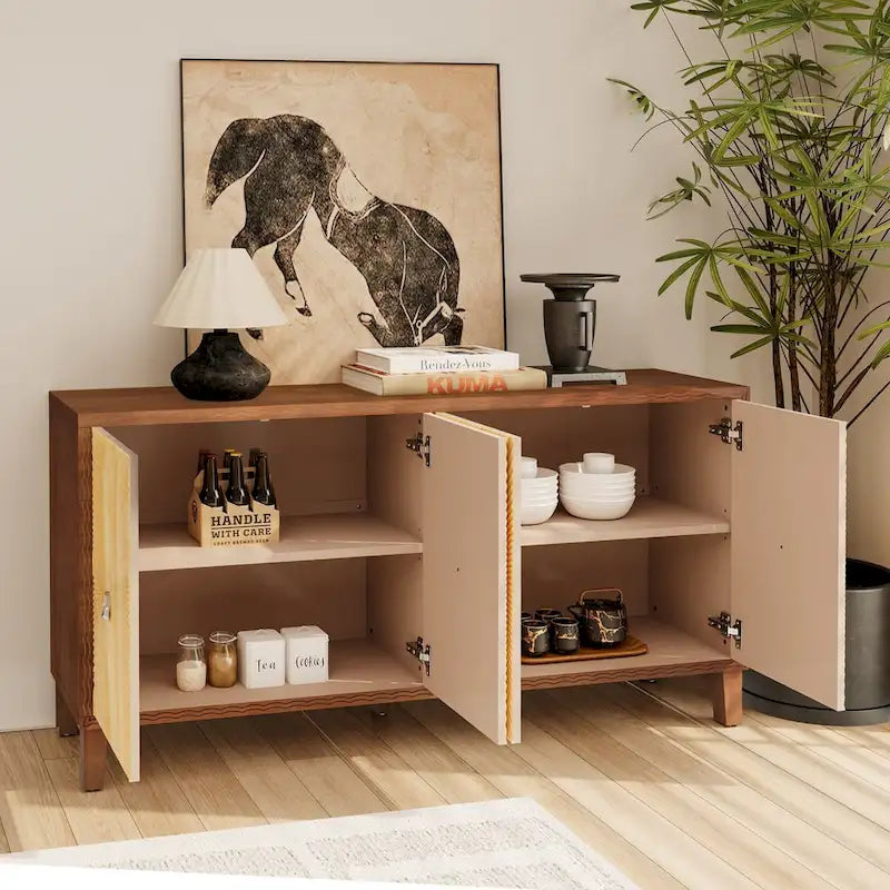 Buffet bas 4 portes pour salle à manger