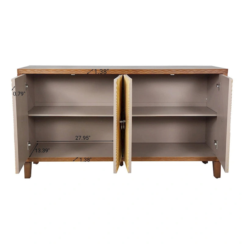 Buffet bas 4 portes pour salle à manger
