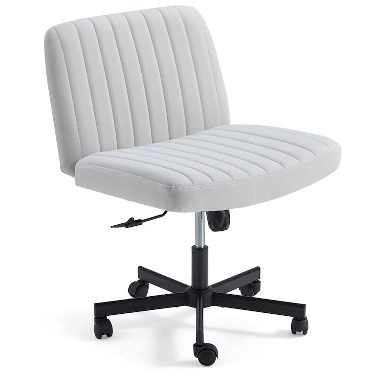 Chaise de bureau à jambes croiséesChaise Criss Cross sans accoudoirs avec roulettesRéglable en hauteur pour le bureau, la chambre, le salon - N/A
