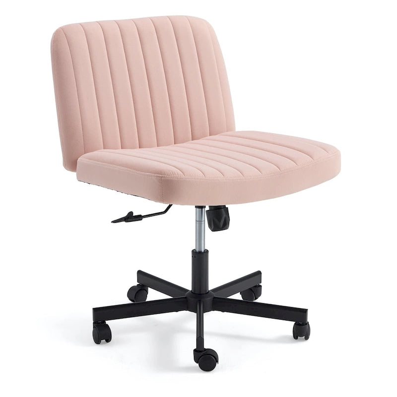Chaise de bureau à jambes croiséesChaise Criss Cross sans accoudoirs avec roulettesRéglable en hauteur pour le bureau, la chambre, le salon - N/A