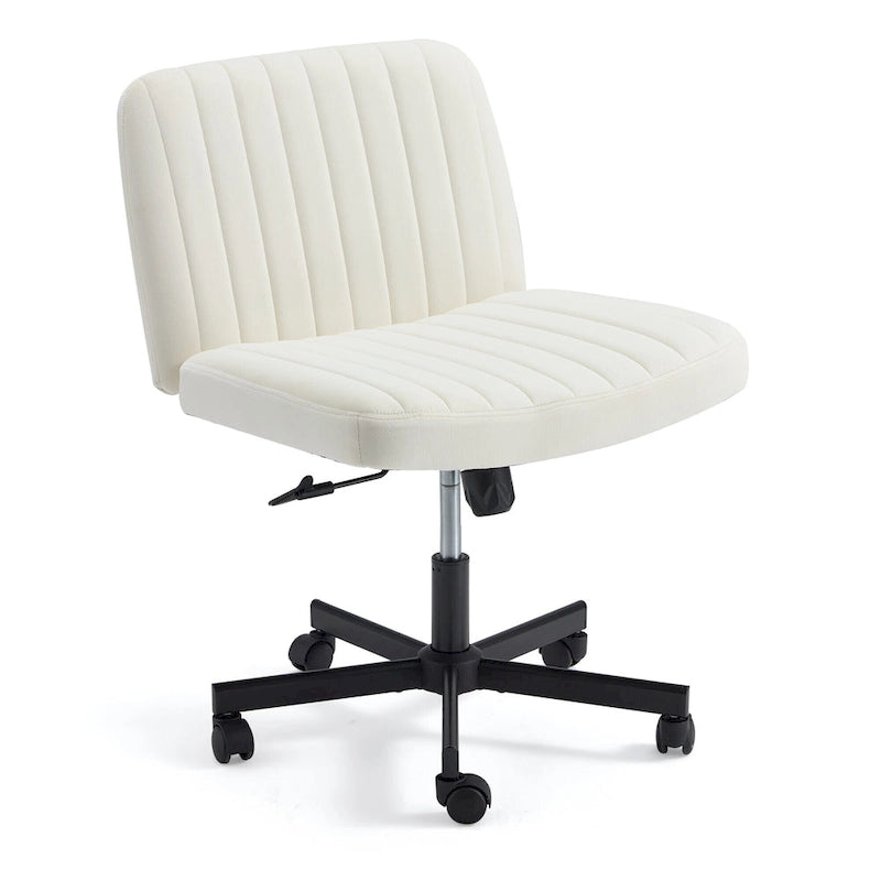 Chaise de bureau à jambes croiséesChaise Criss Cross sans accoudoirs avec roulettesRéglable en hauteur pour le bureau, la chambre, le salon - N/A