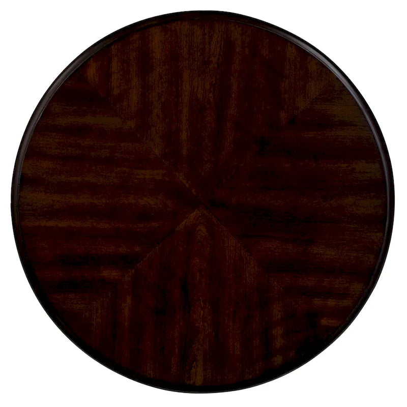 Table d'appoint ronde de 56 cm, table d'appoint en bois massif avec étagère, table d'angle de salon facile à assembler